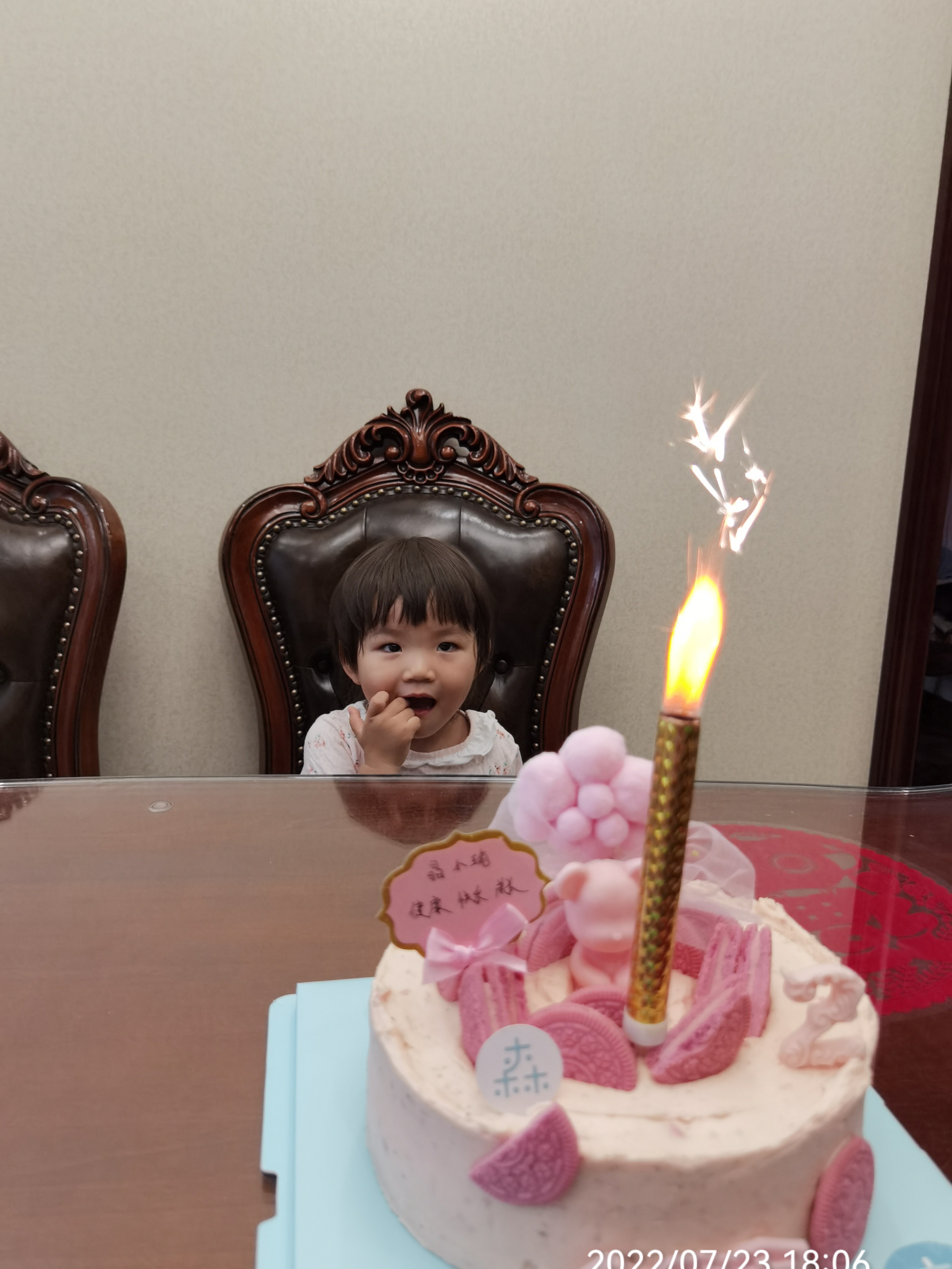 生日蛋糕与蜡烛
